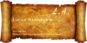 Luria Alexandra névjegykártya