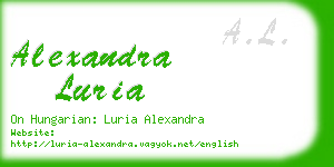 alexandra luria business card
